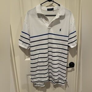 Ralph Lauren navy and white striped polo